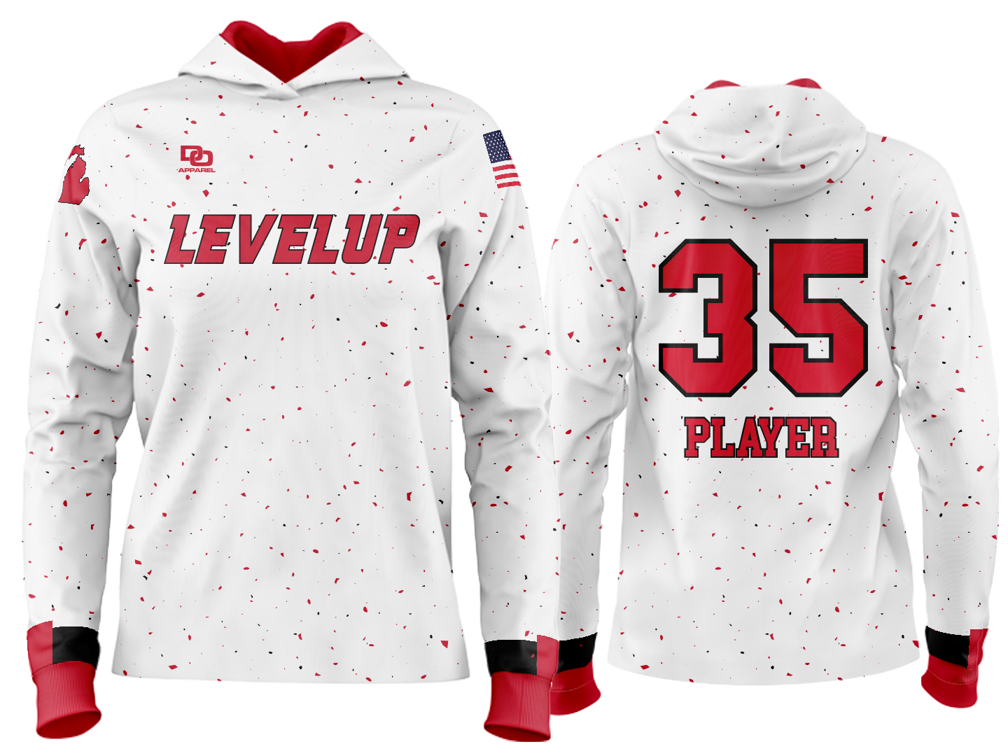 Custom Team Hoodie - White Splatter