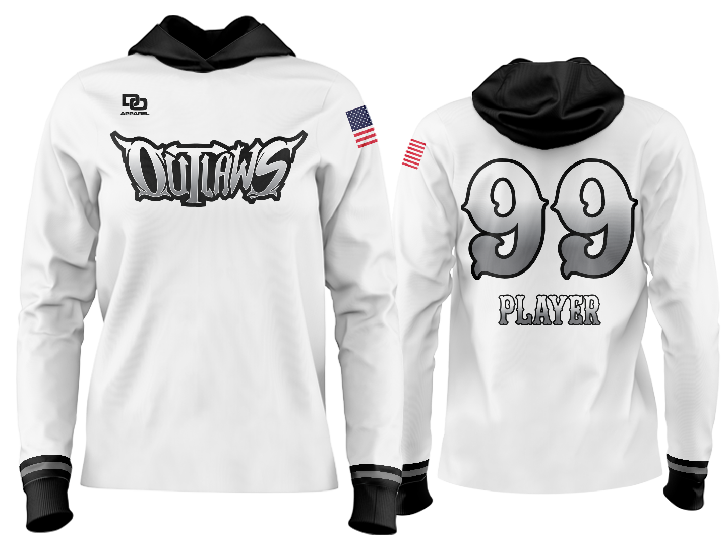 Custom Team Hoodie - White