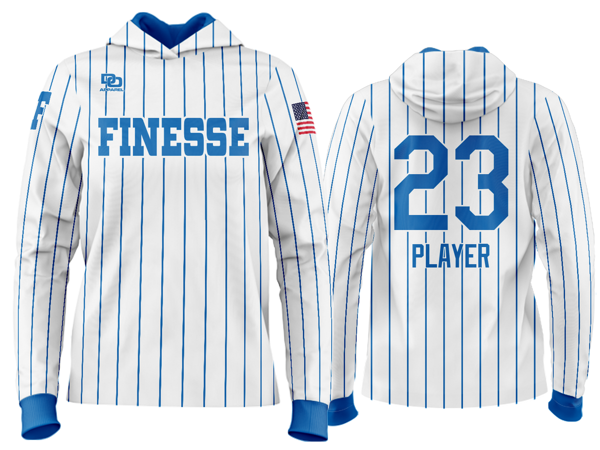 Custom Team Hoodie - White Pinstripe