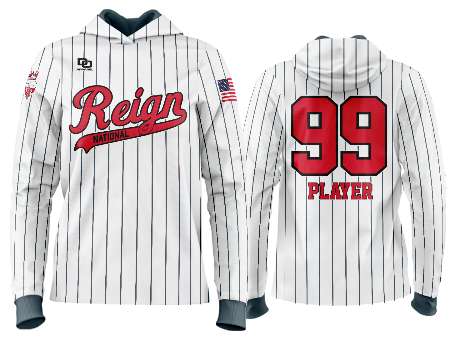 Custom Team Hoodie - White Pinny National