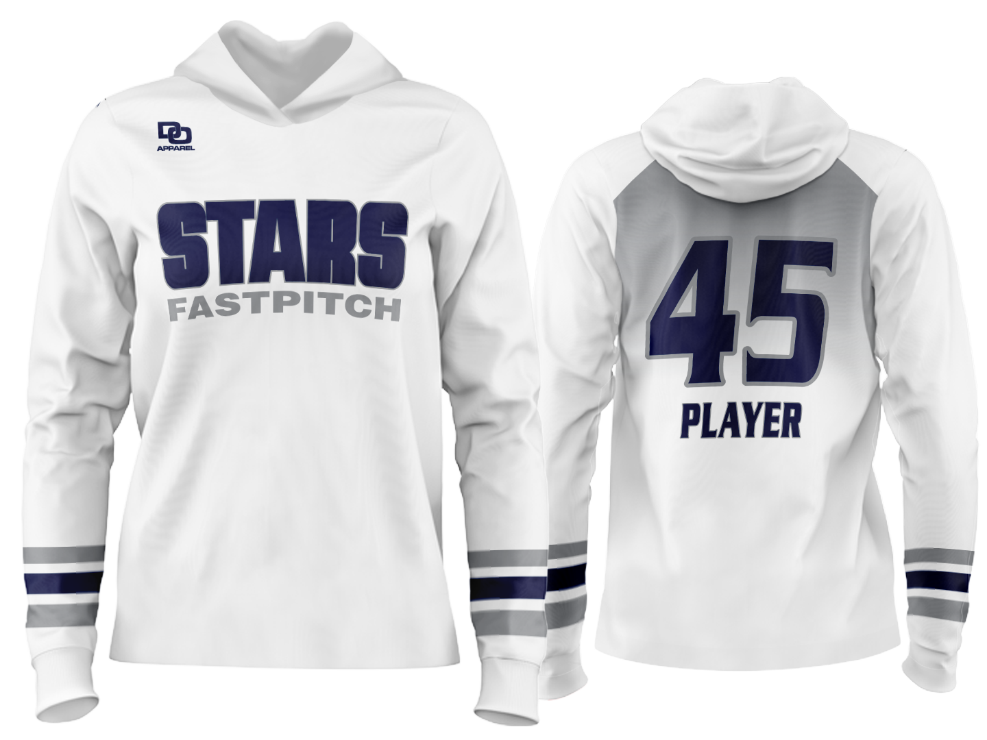 Custom Team Hoodie - White Solid