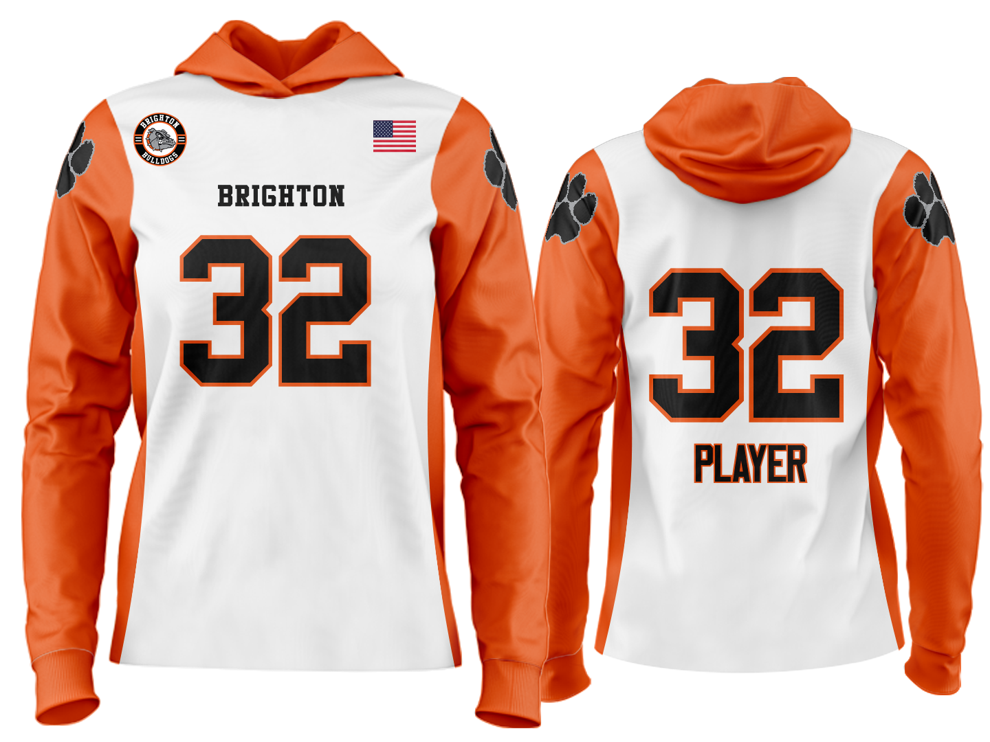 Custom Team Hoodie - White