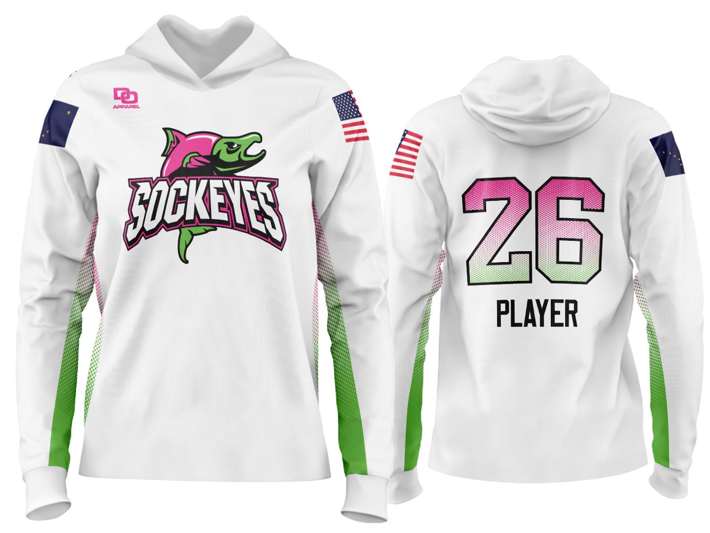 Custom Team Hoodie - White