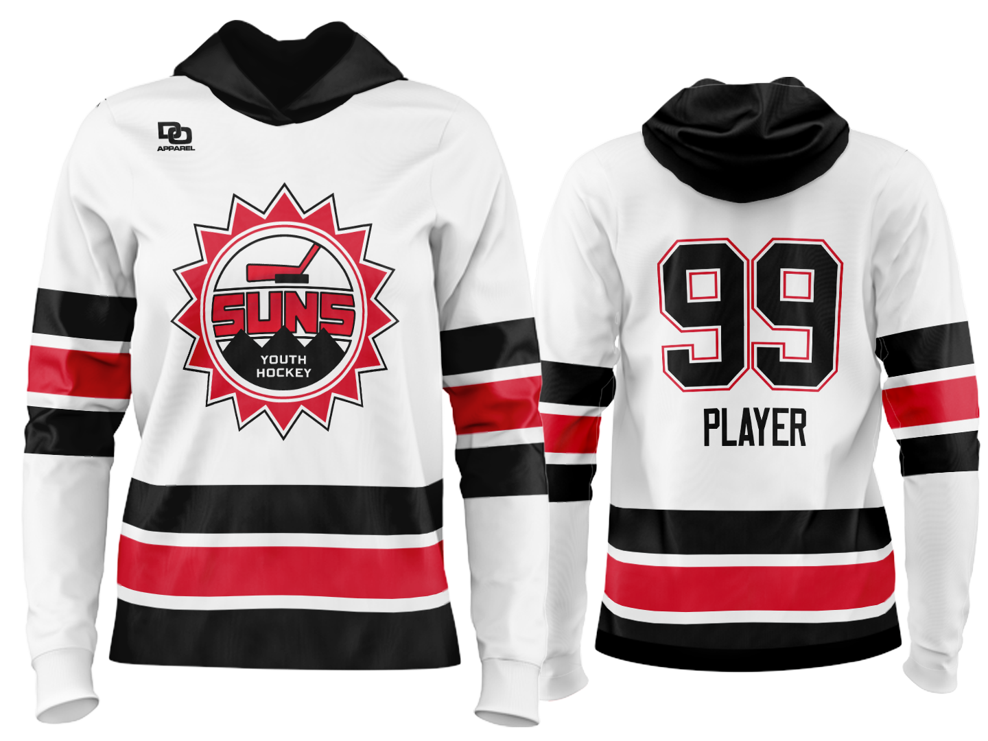 Custom Team Hoodie - White