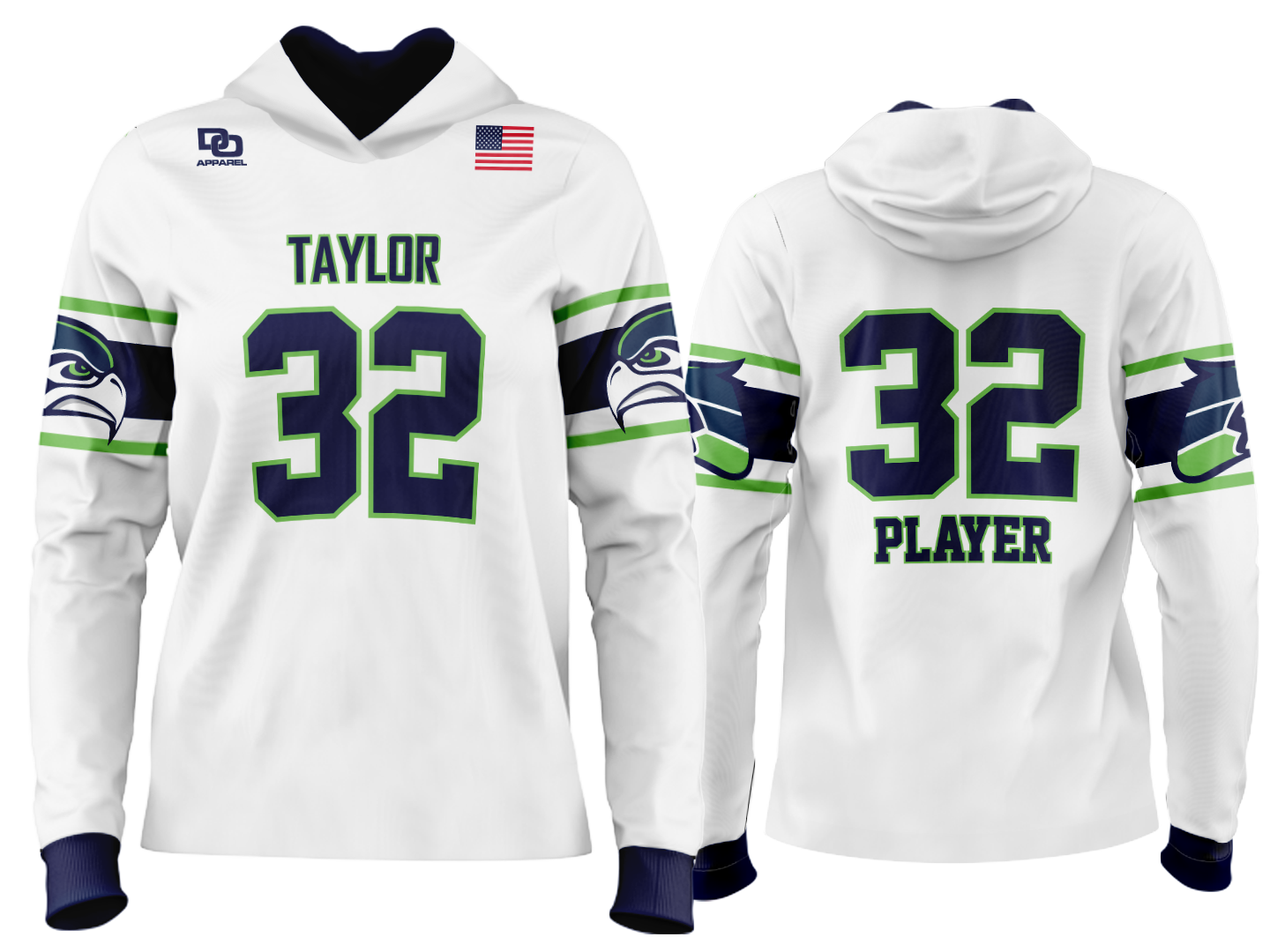 Custom Team Hoodie - White