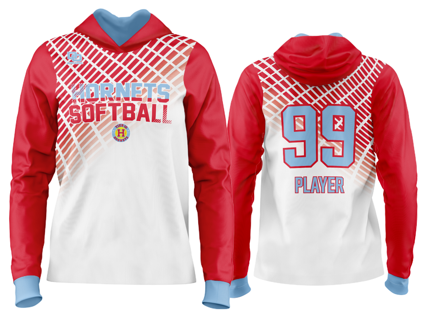 Custom Team Hoodie - White