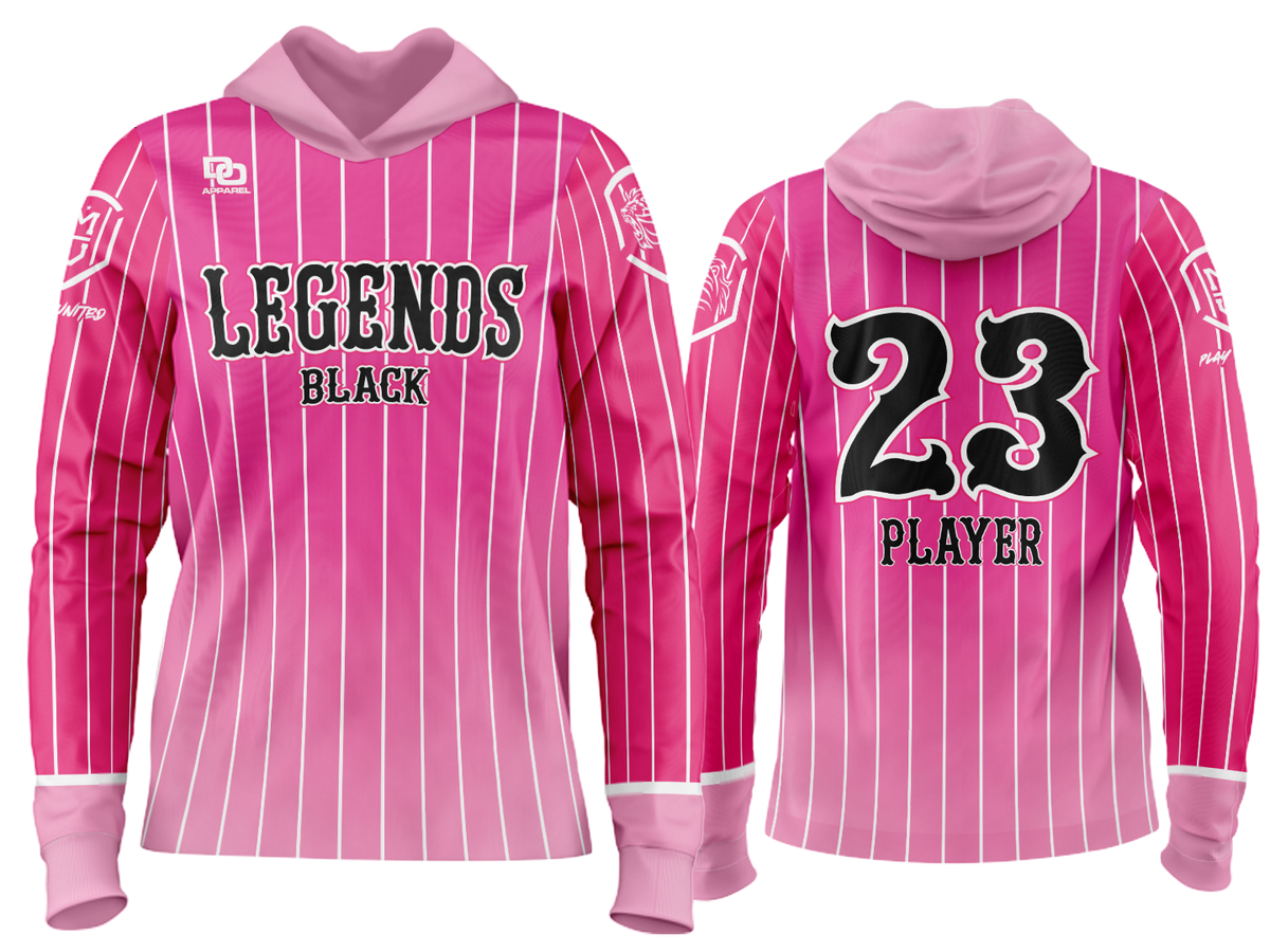 Custom Team Hoodie - BCA Pink Pinstripe 11