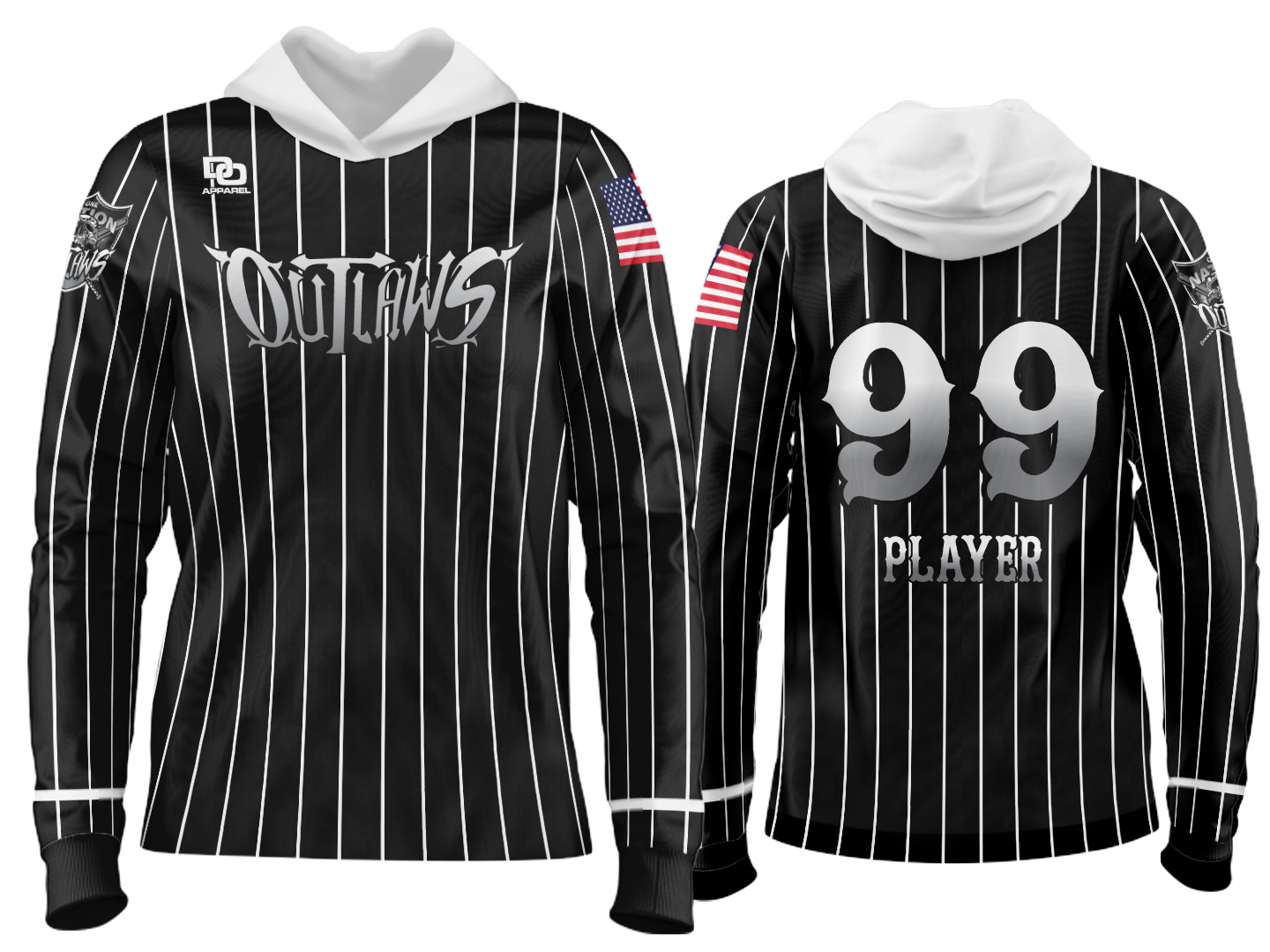 Custom Team Hoodie - 2027 Black Pinstripe
