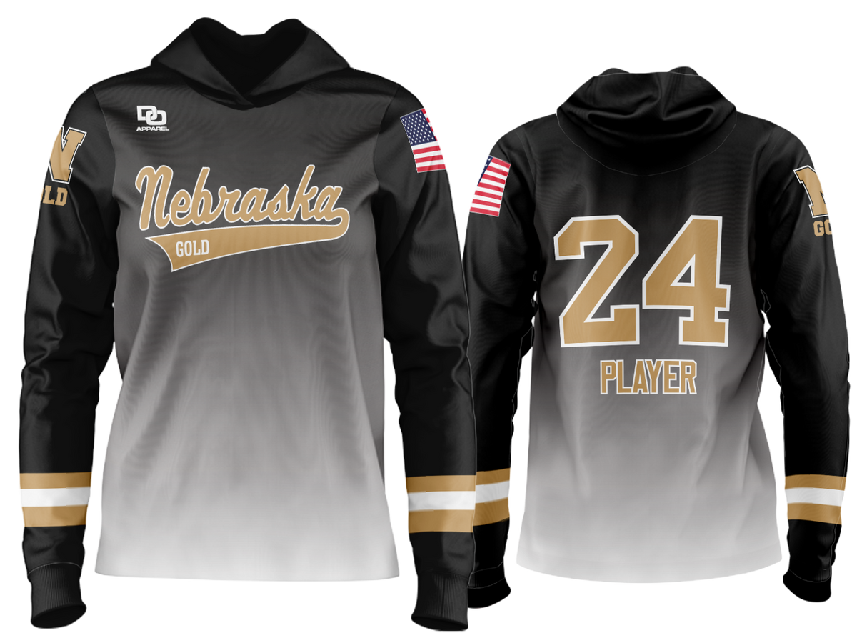 Custom Team Hoodie - Black/White Fade