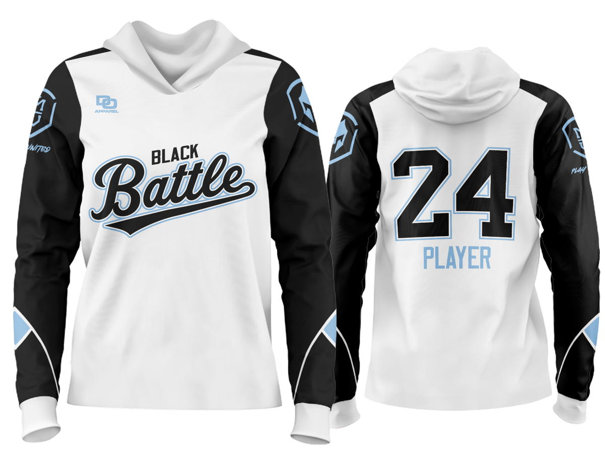 Custom Team Hoodie - Braves White/Columbia