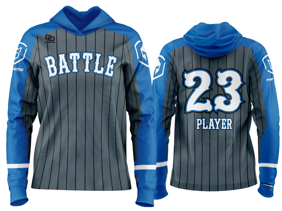 Custom Team Hoodie - Charcoal Pinstripe