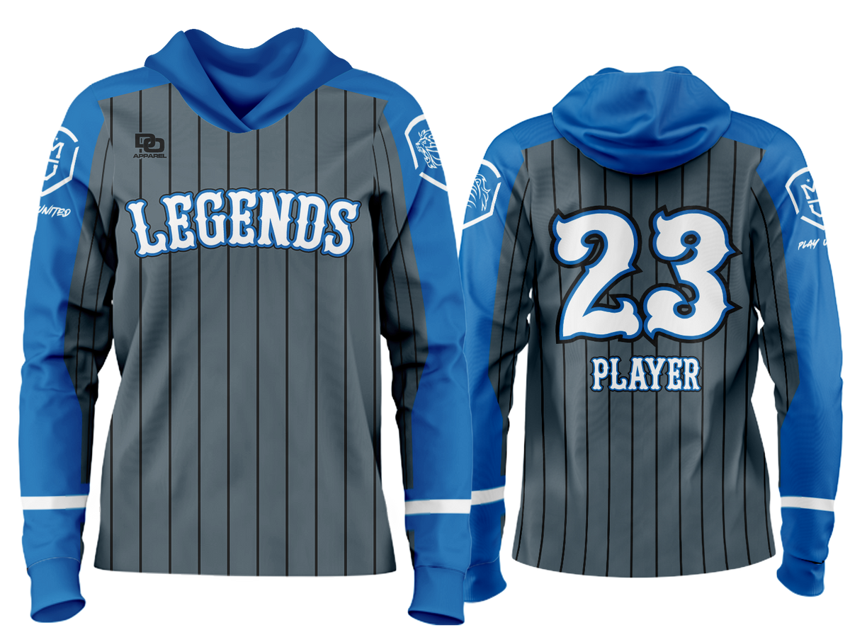Custom Team Hoodie - Charcoal Pinstripe