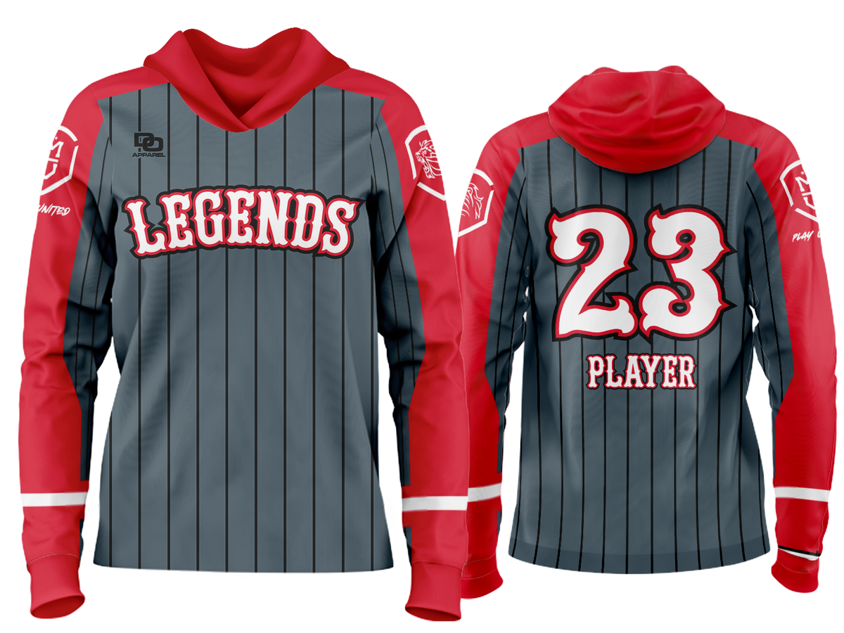 Custom Team Hoodie - Charcoal Pinstripe