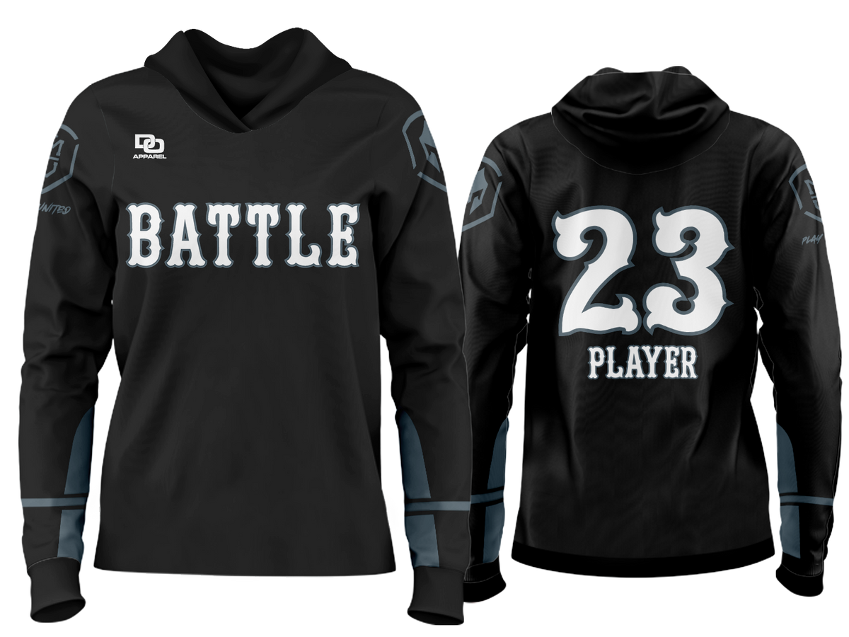 Custom Team Hoodie - Reds Black