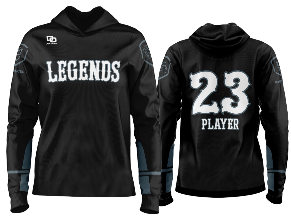 Custom Team Hoodie - Reds Black