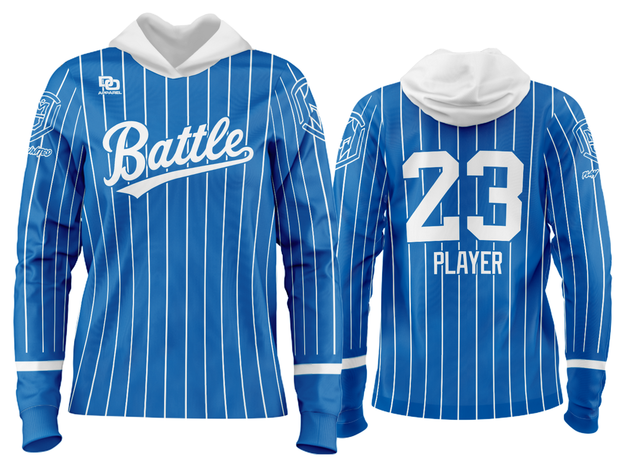 Custom Team Hoodie - Royal Pinstripe