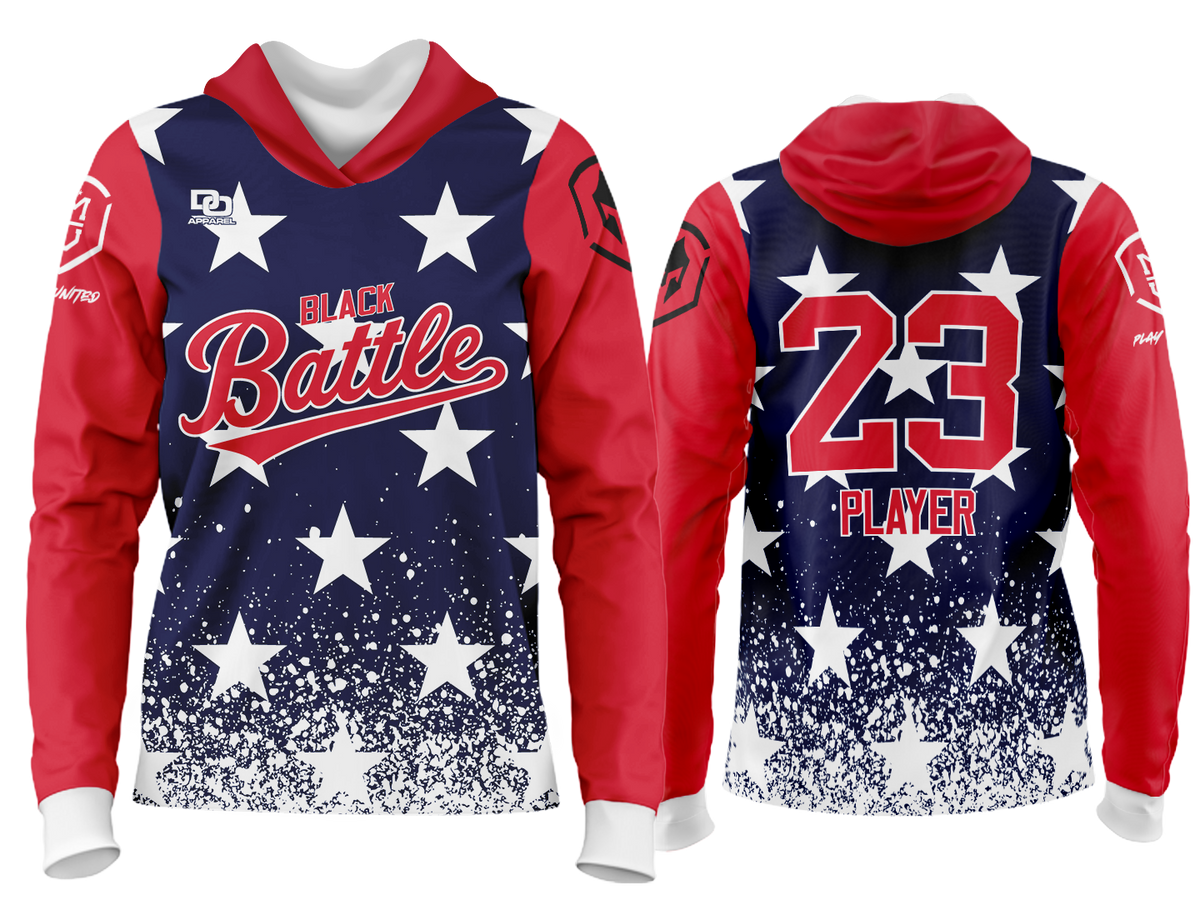Custom Team Hoodie - USA Navy Stars 11