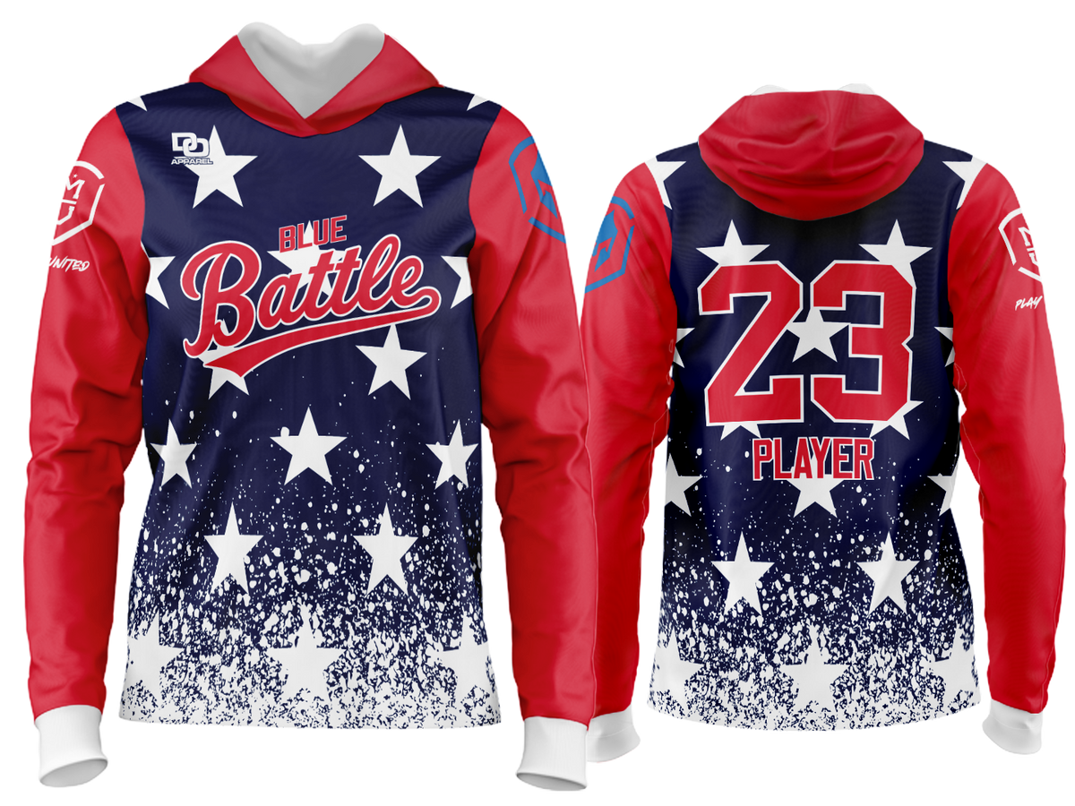 Custom Team Hoodie - USA Navy Stars