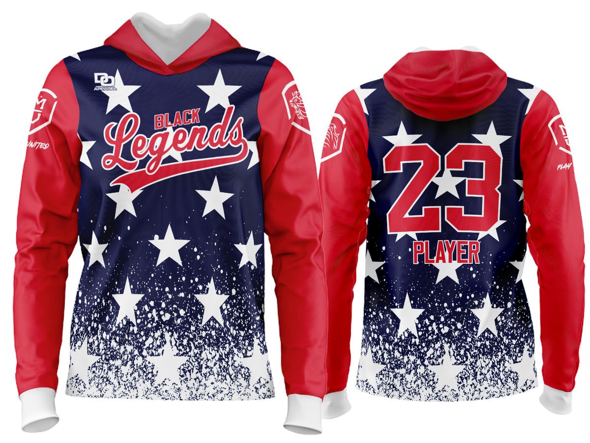 Custom Team Hoodie - USA Navy Stars 11