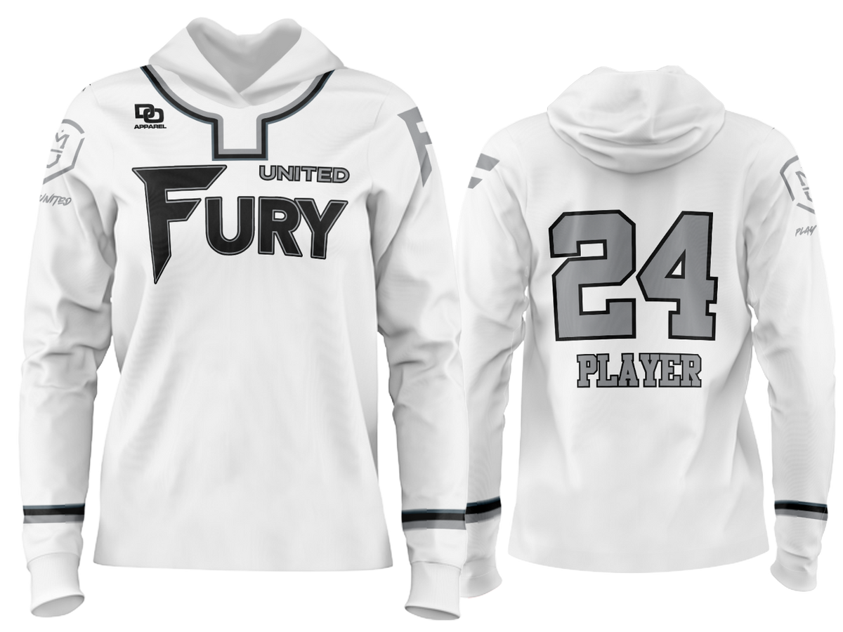 Custom Team Hoodie - White/Grey