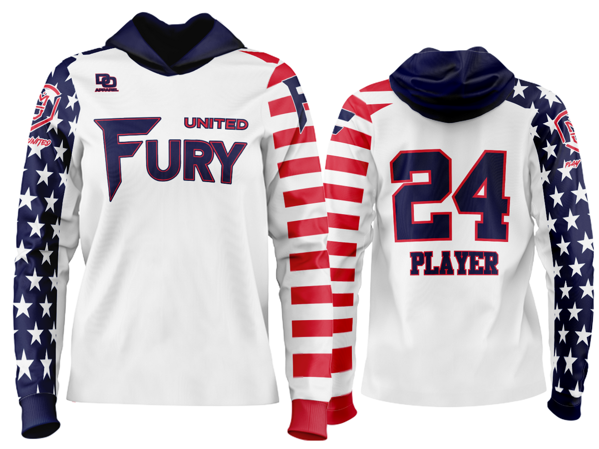 Custom Team Hoodie - White USA