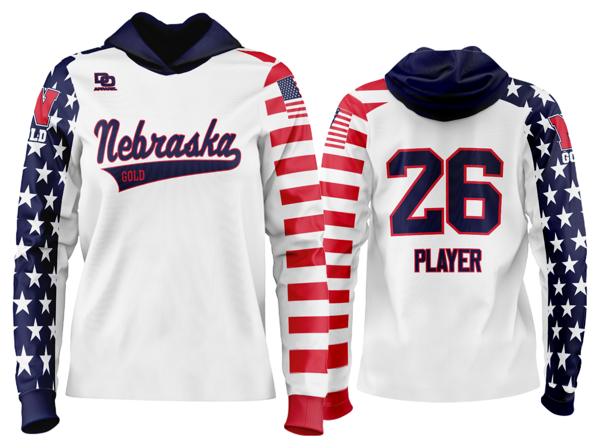 Custom Team Hoodie - White USA
