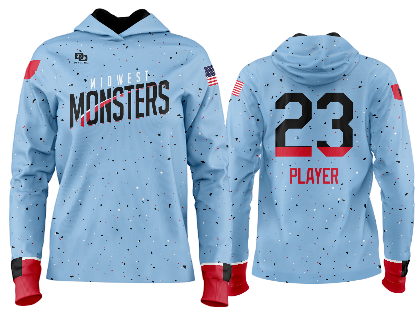 Custom Team Hoodie - Columbia Splatter