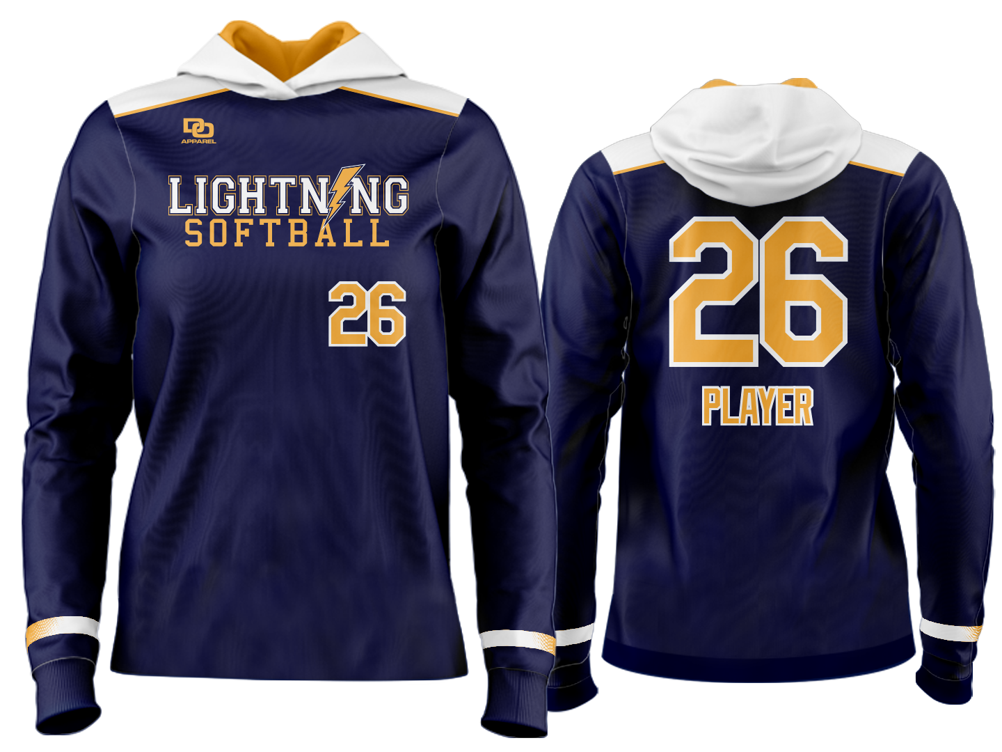 Custom Team Hoodie - Navy Opt 1