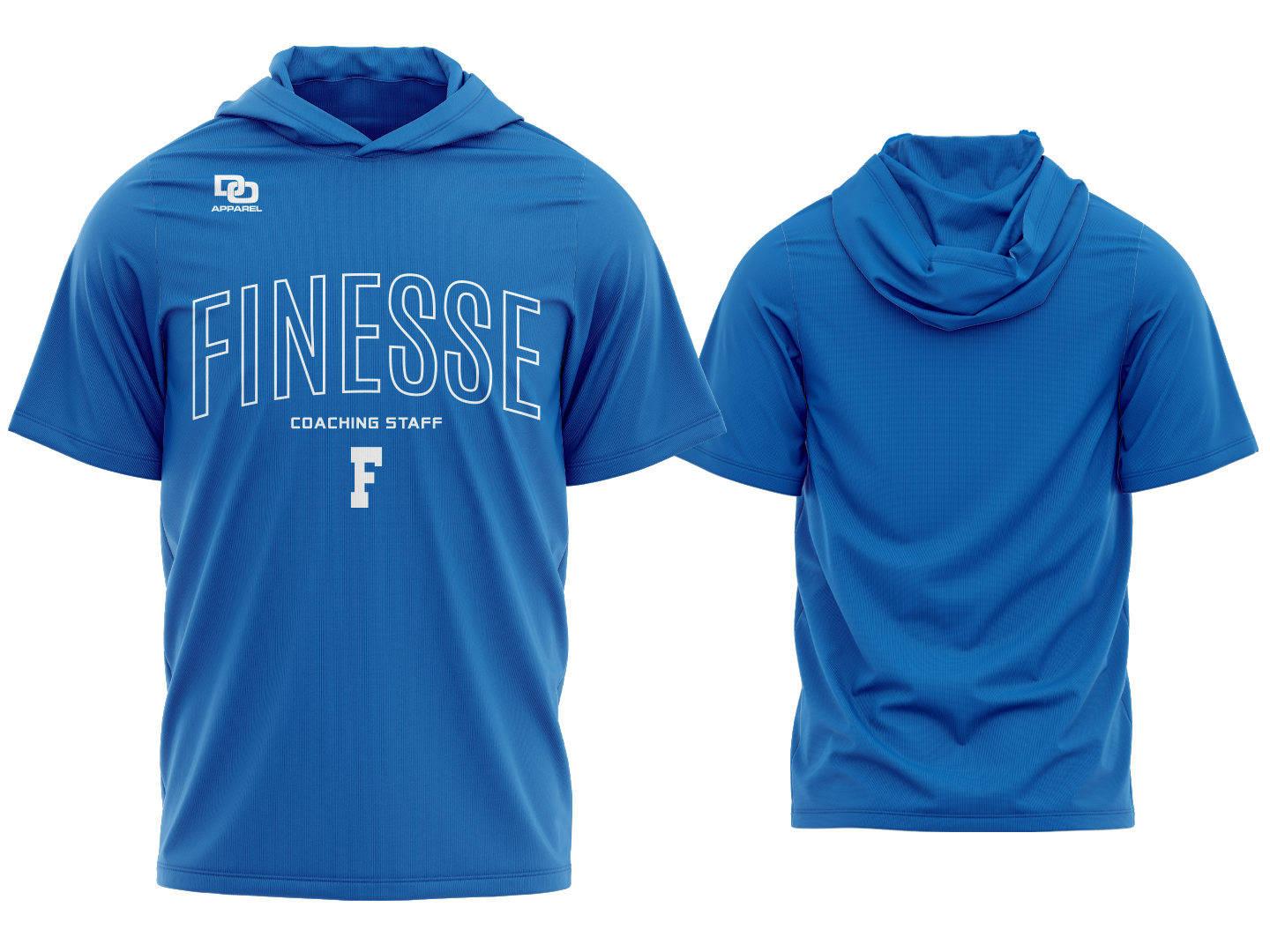 Coaches Custom Short Sleeve Hooded Pullover - Royal