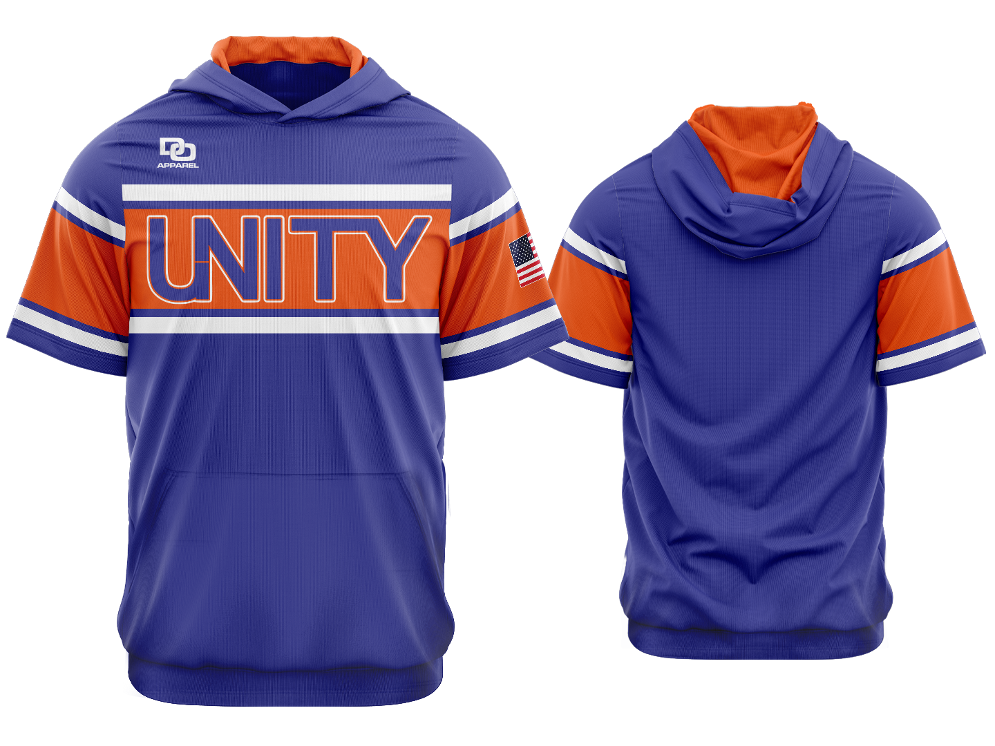Custom Short Sleeve Hoodie - Purple