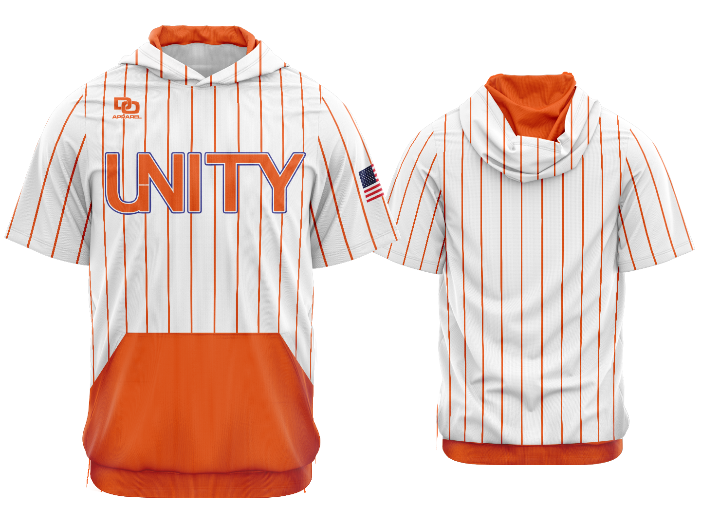Custom Short Sleeve Hoodie - White
