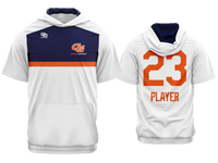 Custom Short Sleeve Hoodie - White