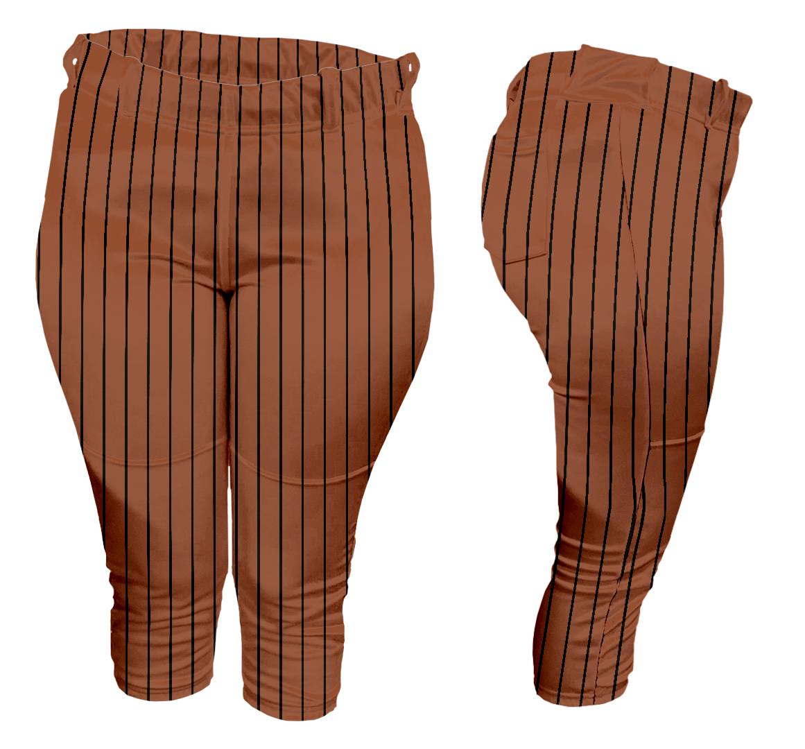 DO Custom Softball Pants - Texas Orange Pinstripe