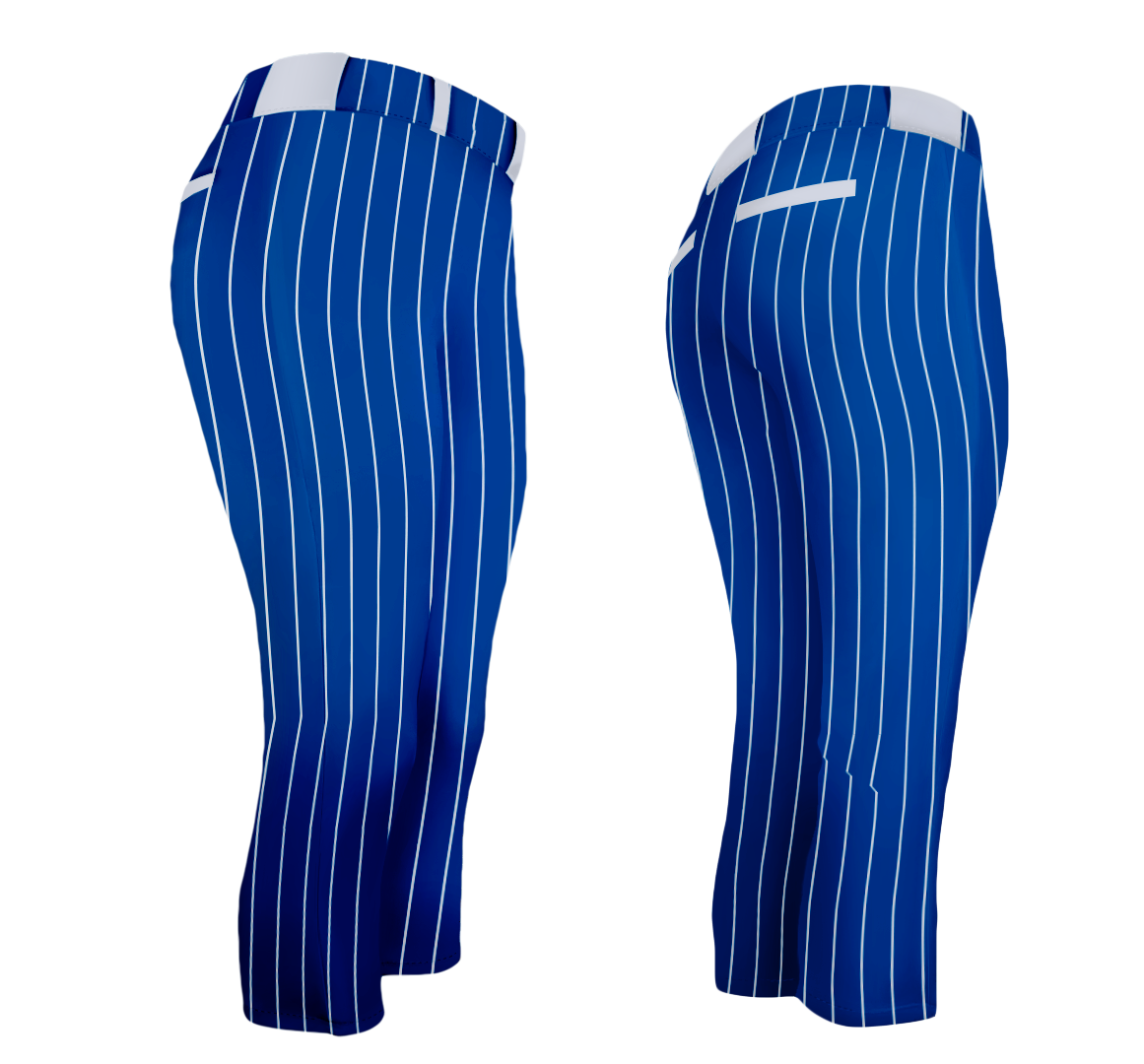DO Custom Softball Pants - Royal Pinstripe
