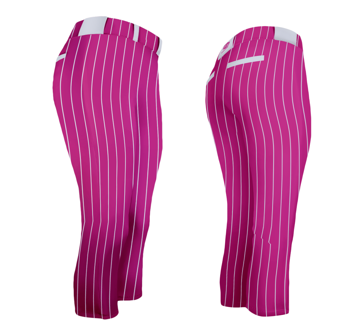 DO Custom Softball Pants - Pink Pinstripe