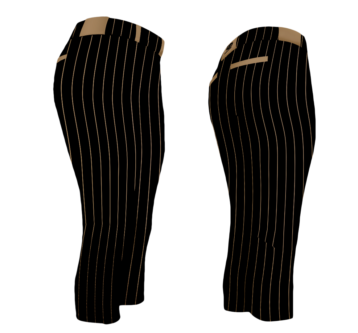 DO Custom Softball Pants - Black/Vegas Pinstripe