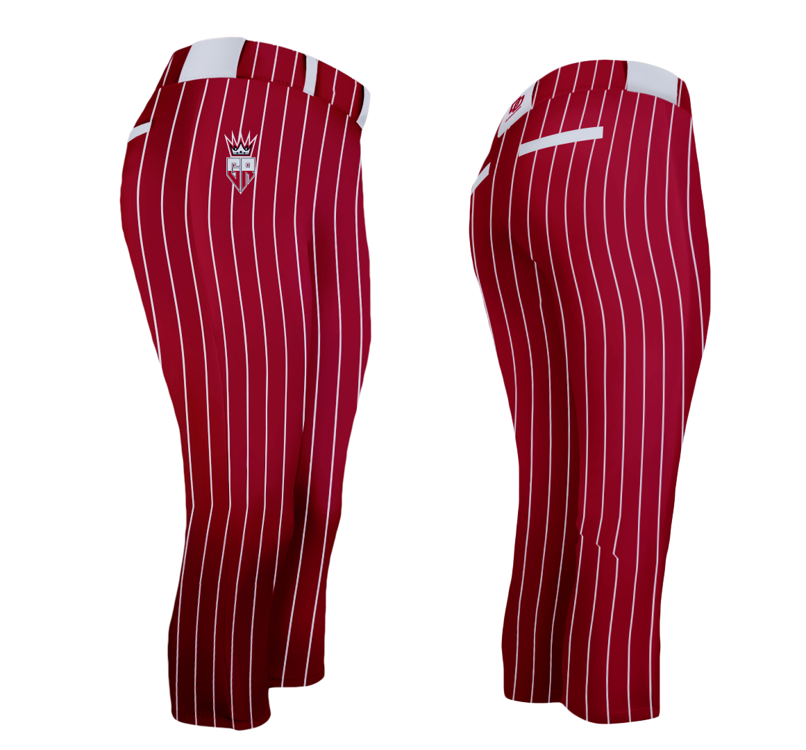 DO Custom Softball Pants - Red Pinstripe