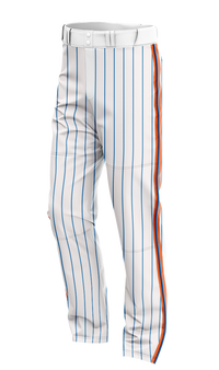 Custom Baseball Pant - Mets White Pinstripe