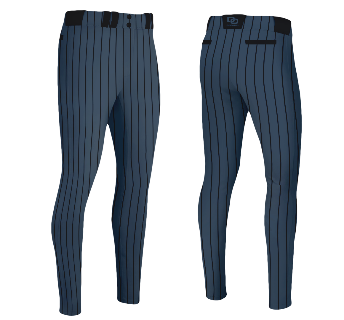 Custom Baseball Pant - Charcoal/Black Pinstripe