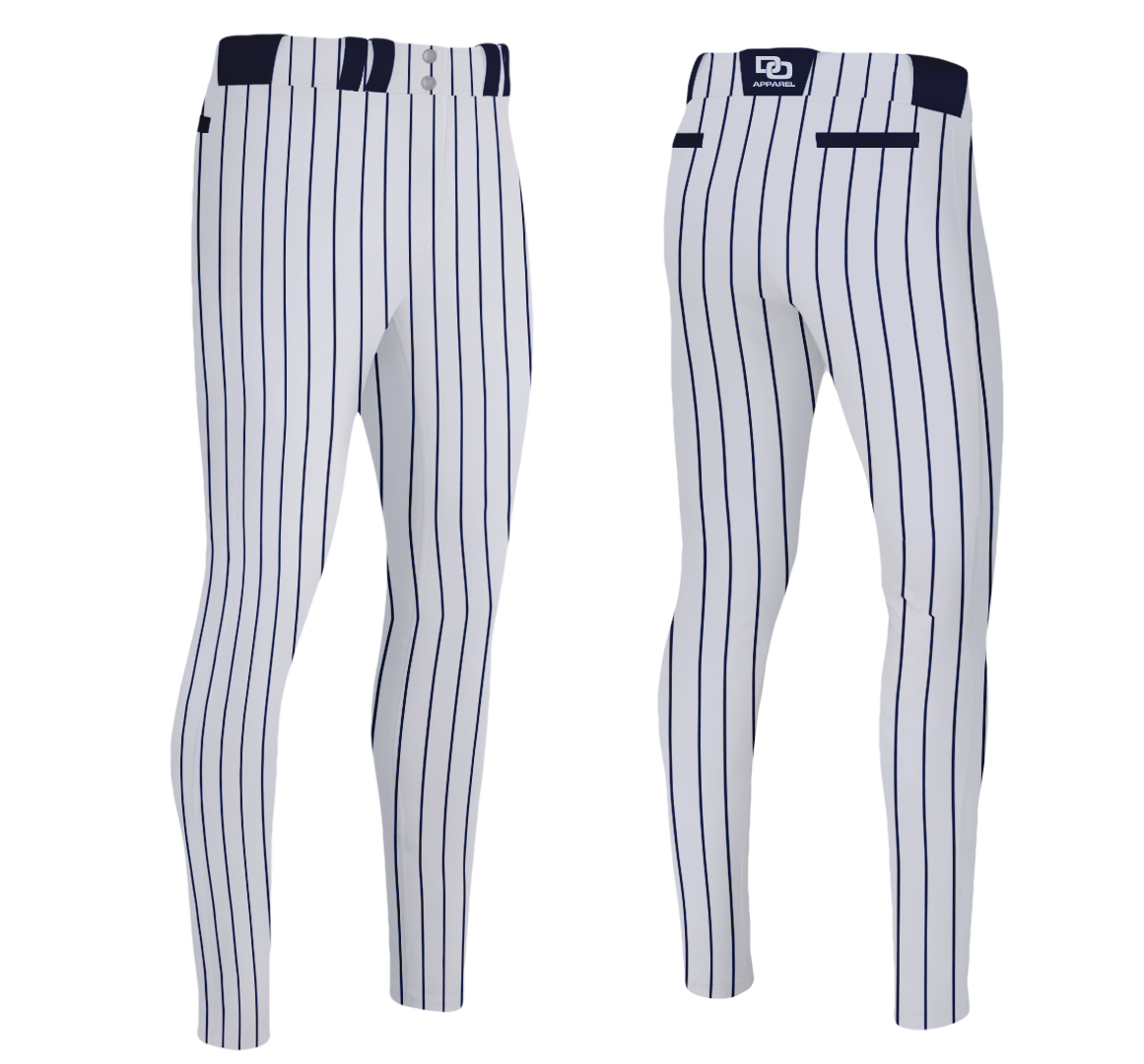 Custom Baseball Pant - White Pinstripe