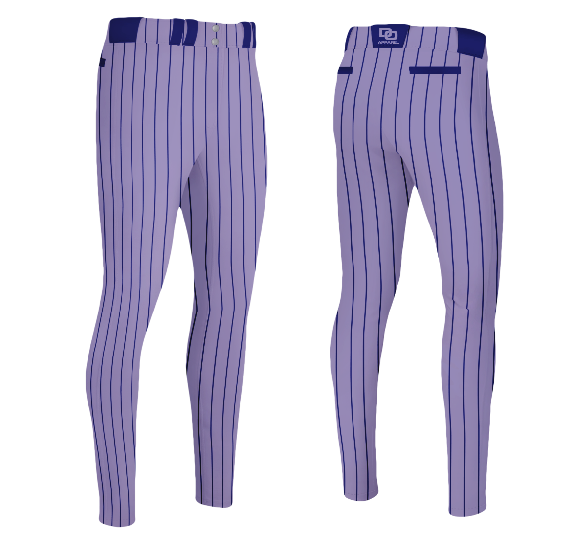 Custom Baseball Pant - Purple Pinstripe