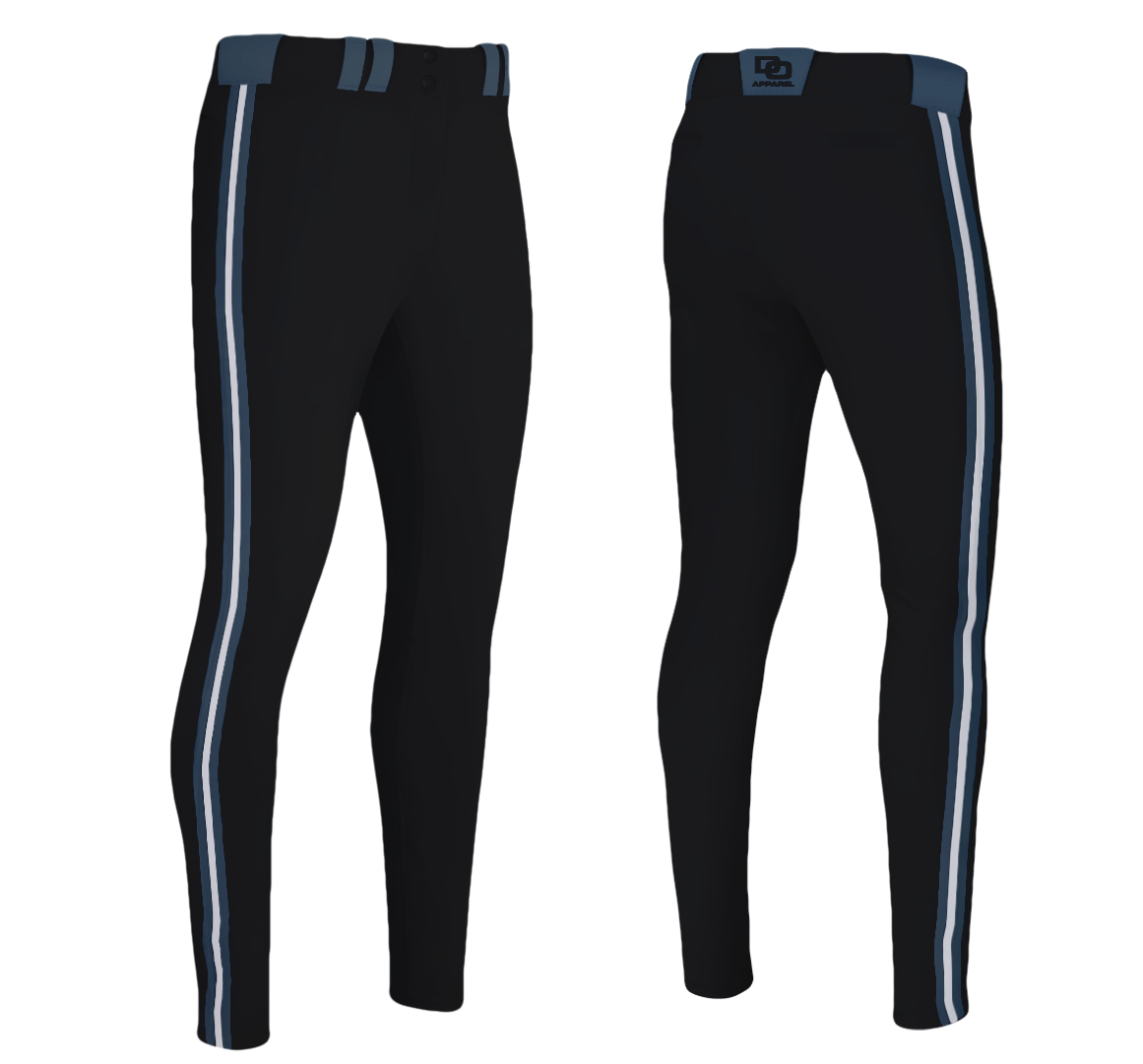 Custom Baseball Pant - Black/Charcoal