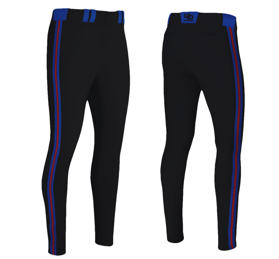 Custom Baseball Pant - Black Red/Royal