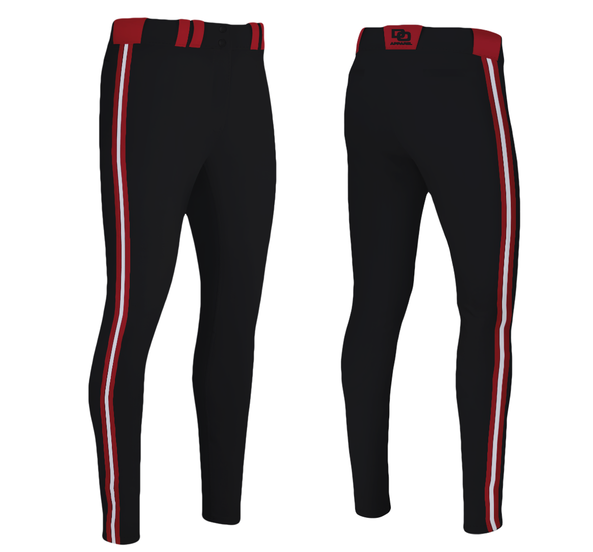 Custom Baseball Pant - Black/Red