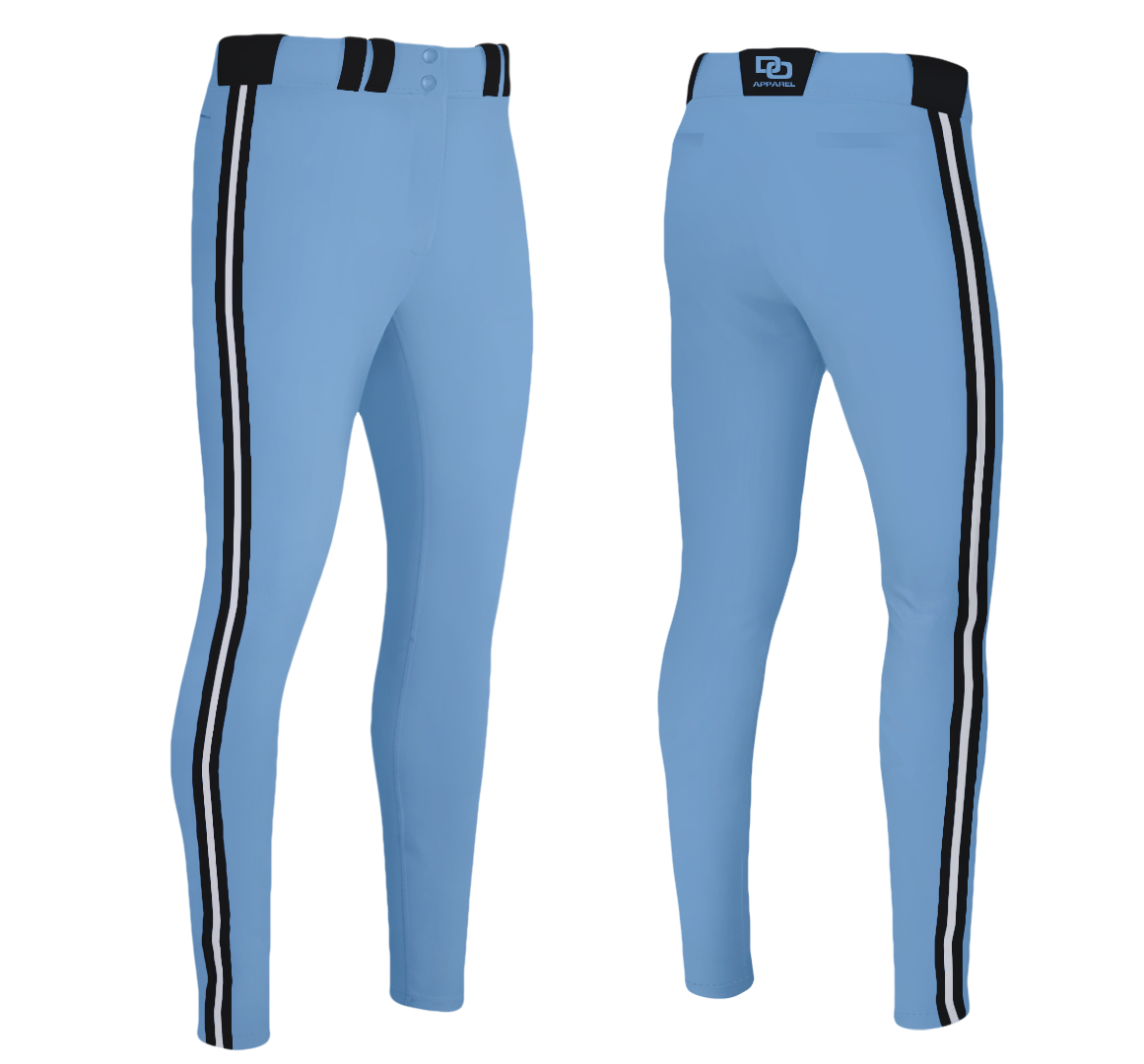 Custom Baseball Pant - Columbia/Black