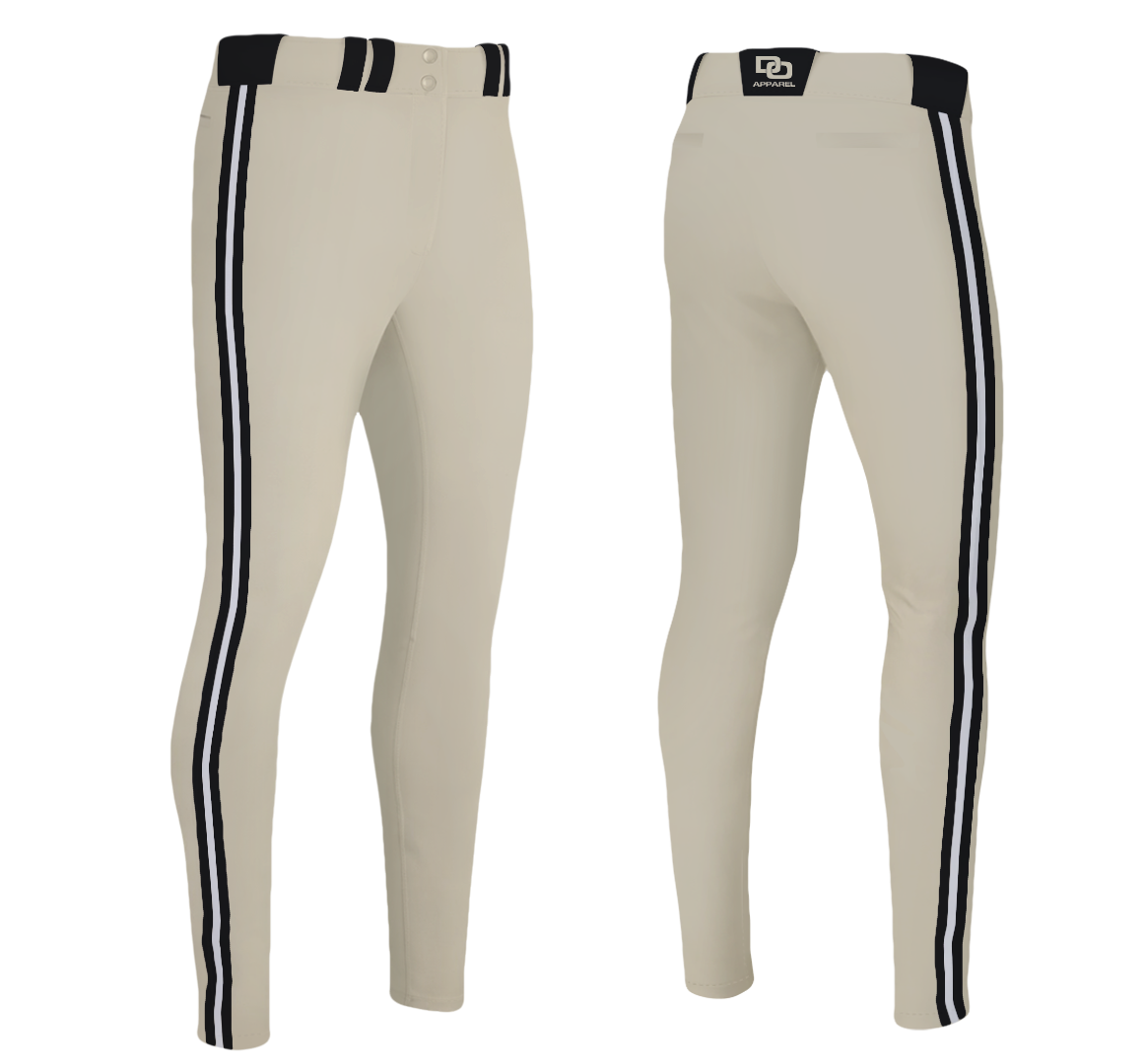 Custom Baseball Pant - Cream/Black