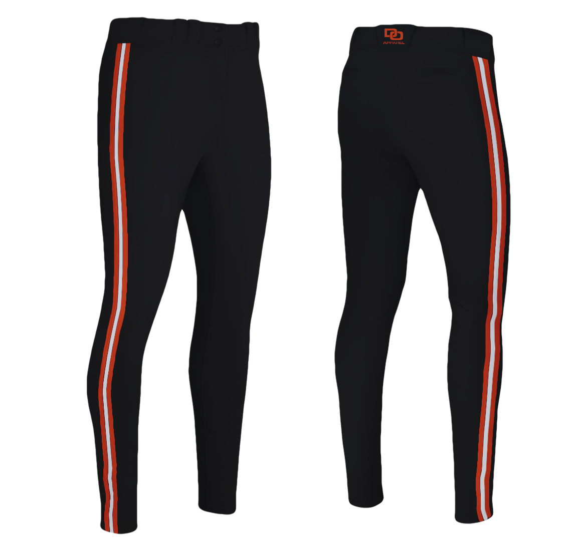 Custom Baseball Pant - Navy Triple-Stripe