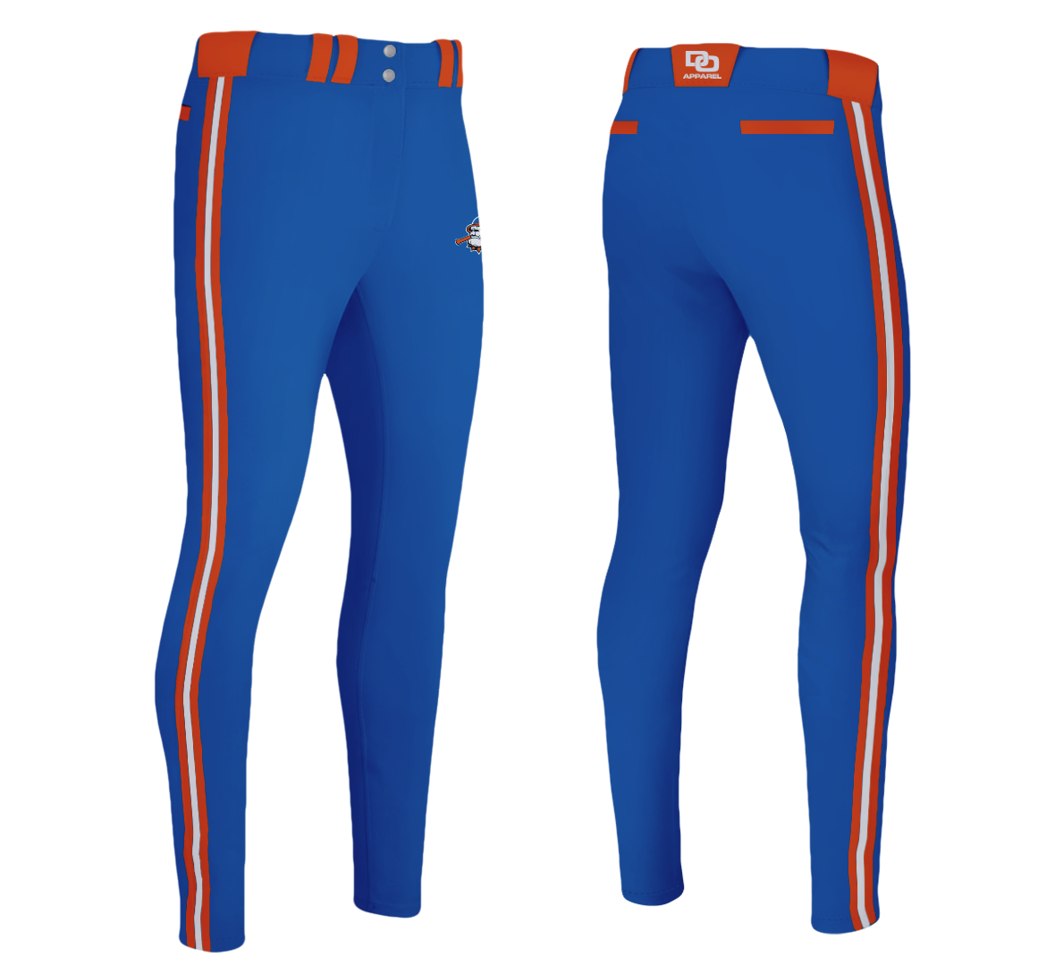 Custom Baseball Pant - Royal Triple Piping