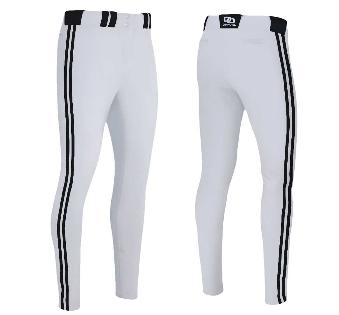 Custom Baseball Pant - White/Black