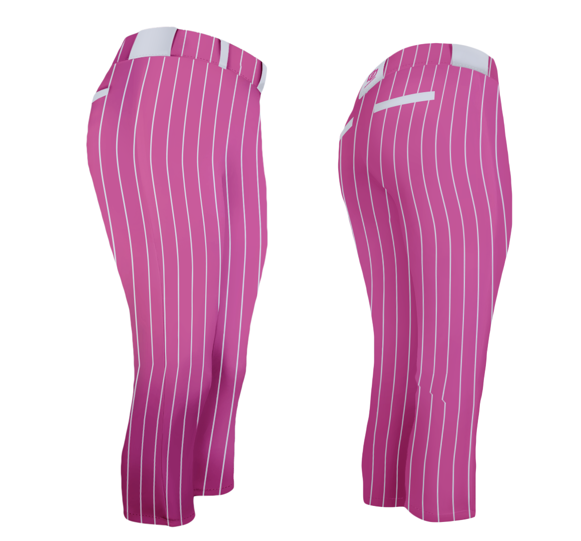 DO Custom Softball Pants - Pink Pinstripe